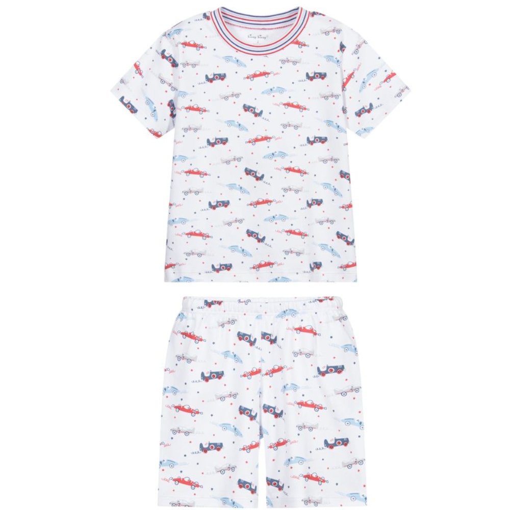 NWT | Kissy Kissy | Short PJ Set | Reckless Racecars | Sz 18-24 Months